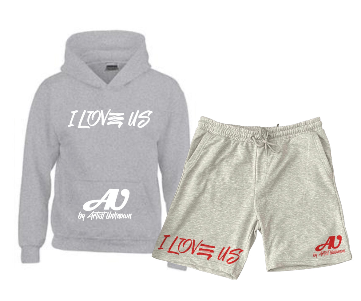 I LOVE US! (hoodie short set)