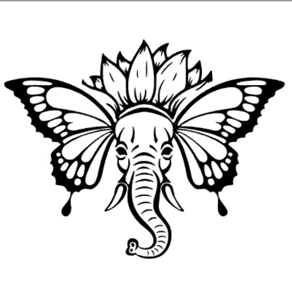 Paint and Sip- Elephant Hybrid with Sunflower Crown