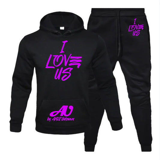 I LOVE US! (gray or black hoodie set)