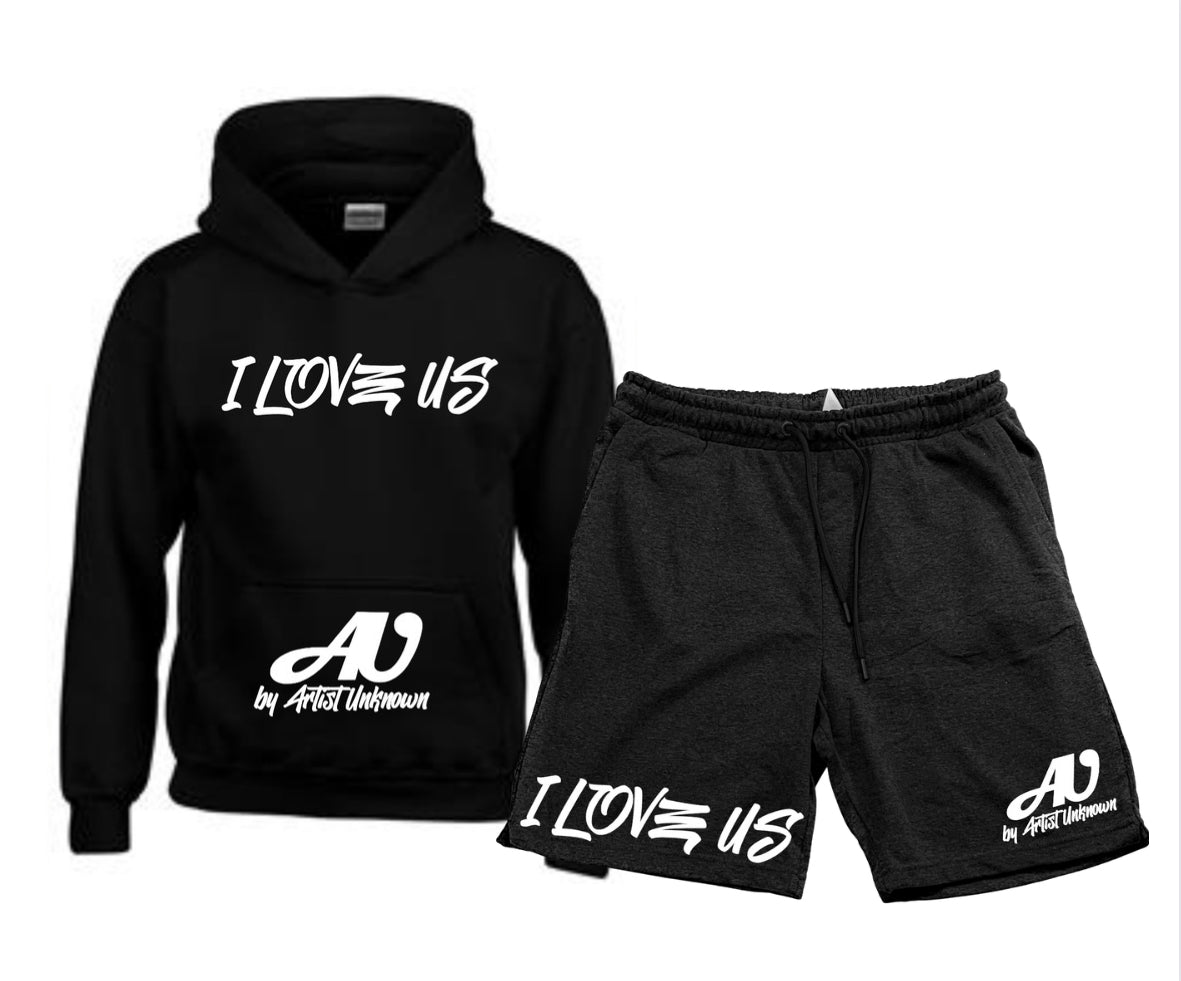 I LOVE US! (hoodie short set)