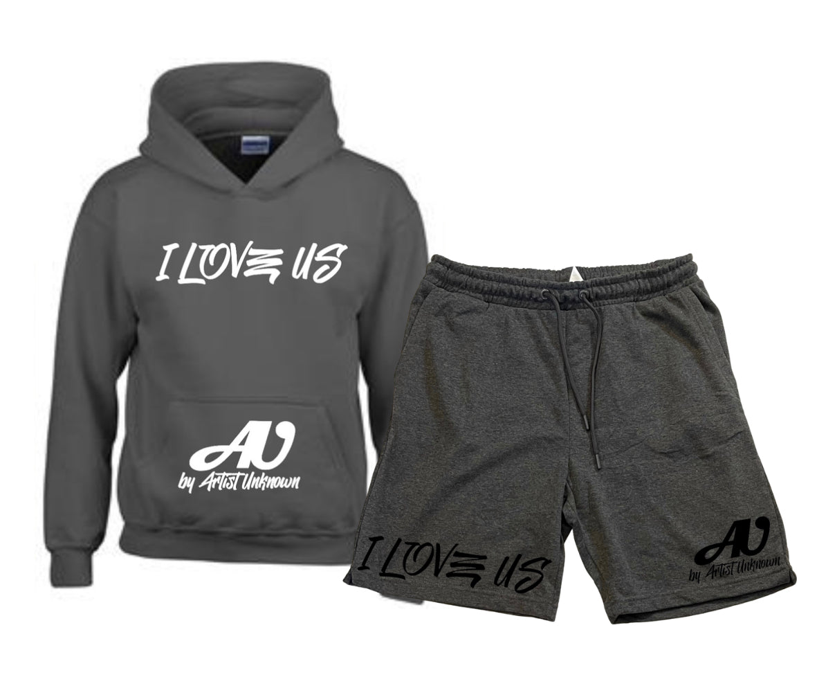 I LOVE US! (hoodie short set)