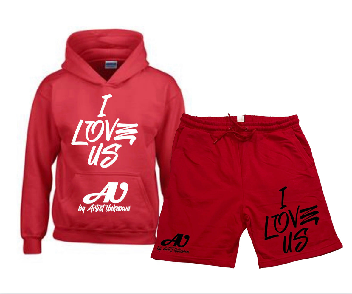I LOVE US! (hoodie short set)