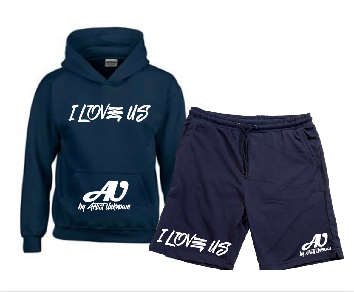 I LOVE US! (hoodie short set)