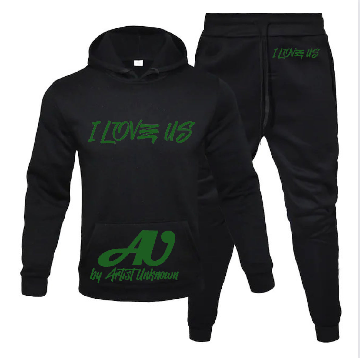 I LOVE US! (hoodie set- straight) gray or black