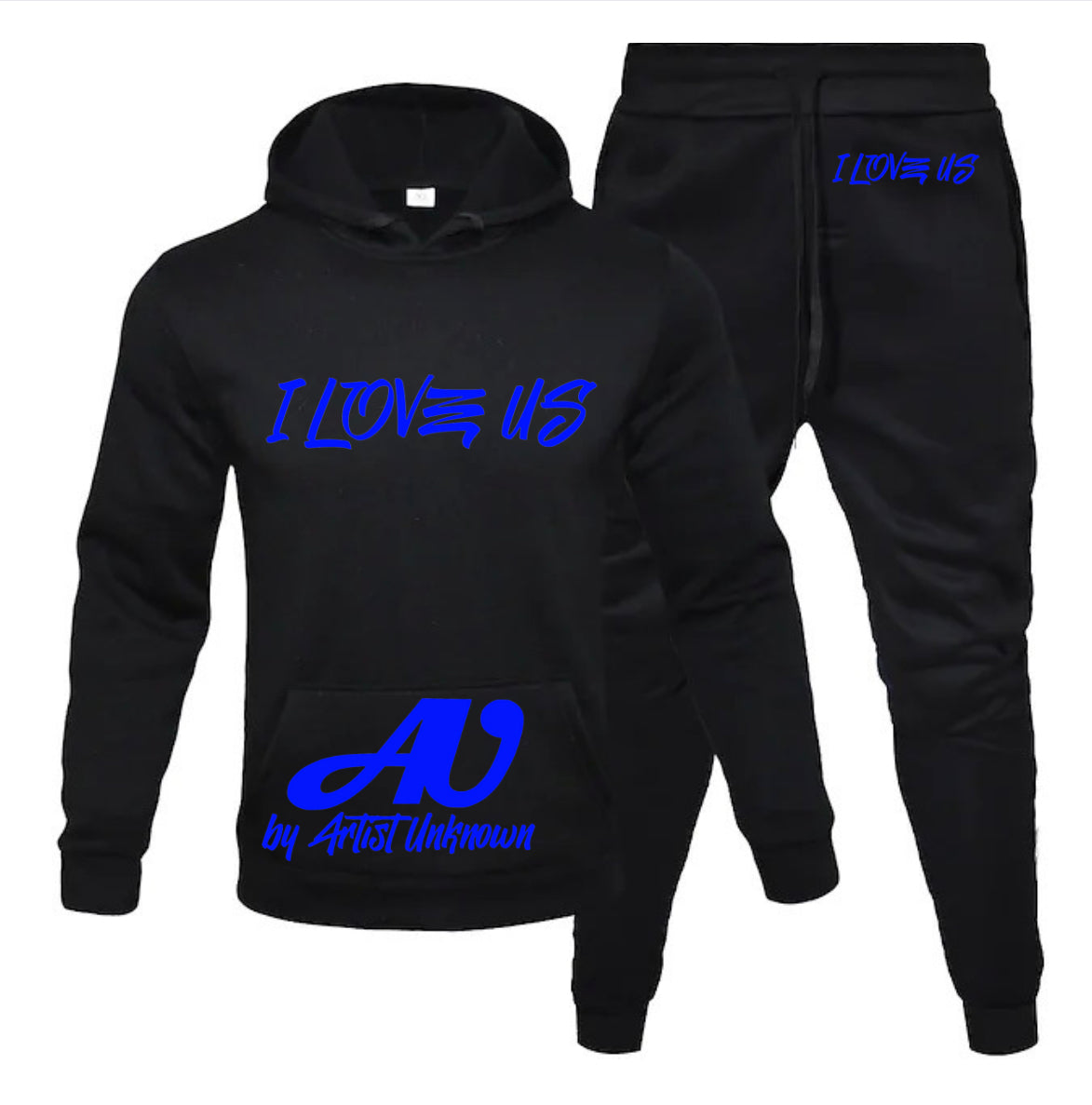 I LOVE US! (hoodie set- straight) gray or black