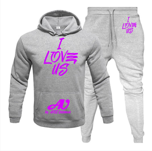 I LOVE US! (gray or black hoodie set)