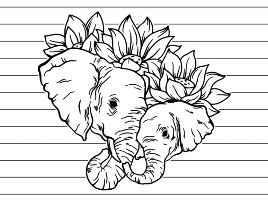 Paint and Sip- Elephant and baby