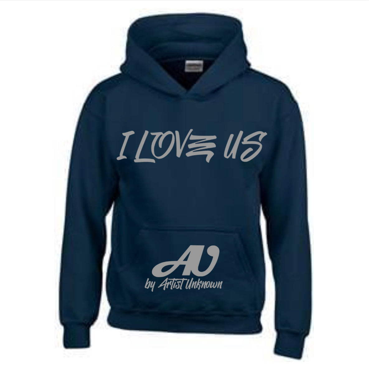 I LOVE US! (navy blue hoodie)