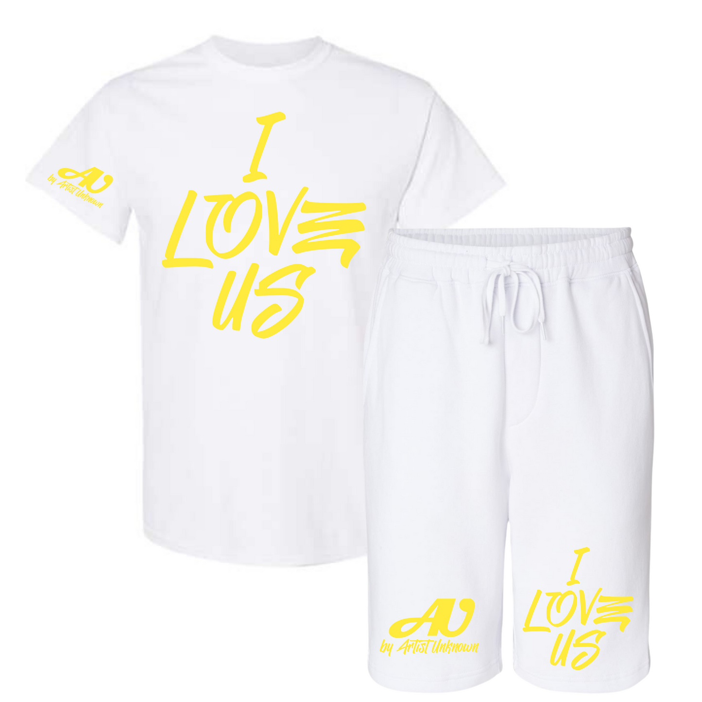 I LOVE US! Tshirt Short set (white)