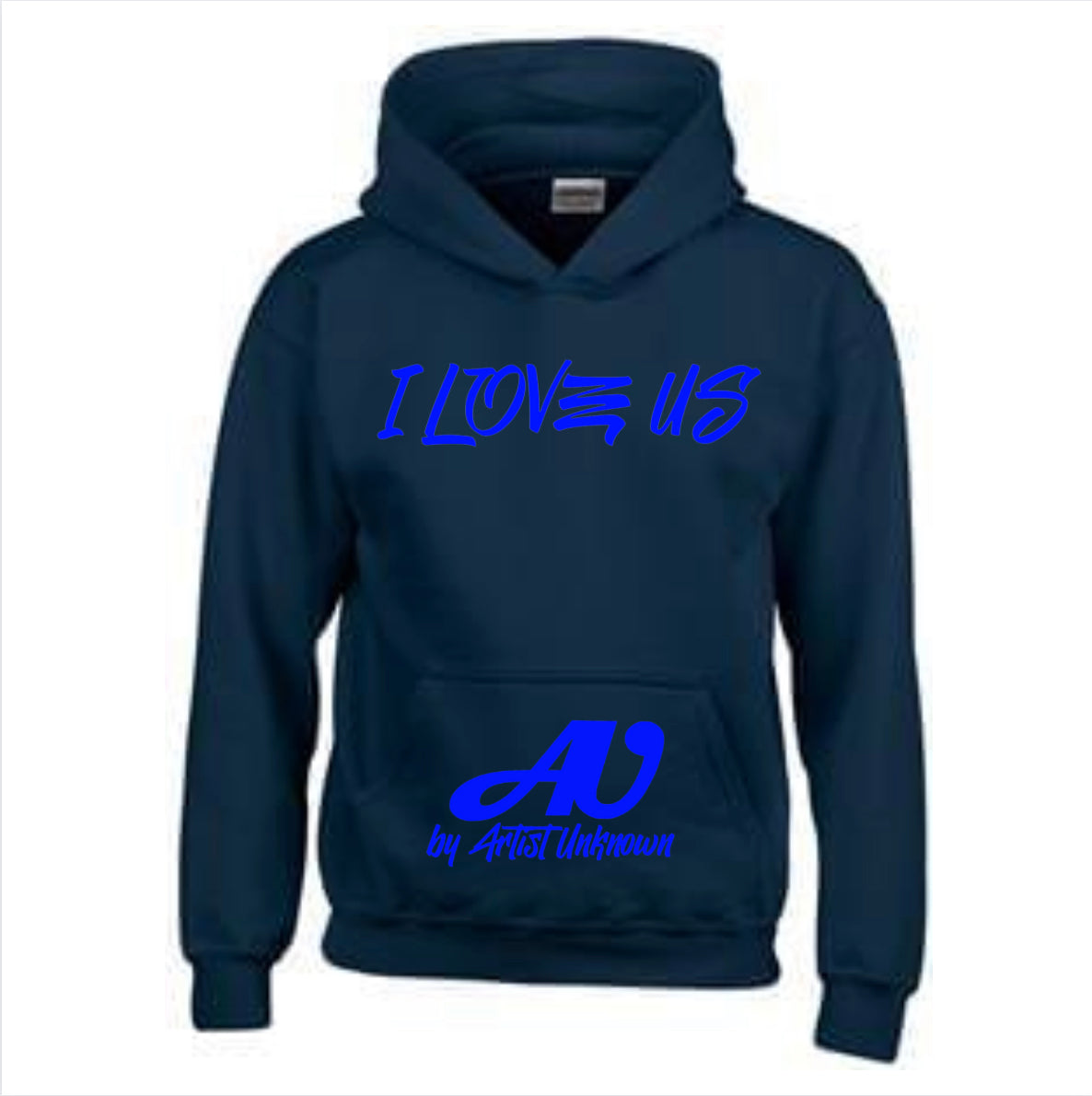 I LOVE US! (navy blue hoodie)