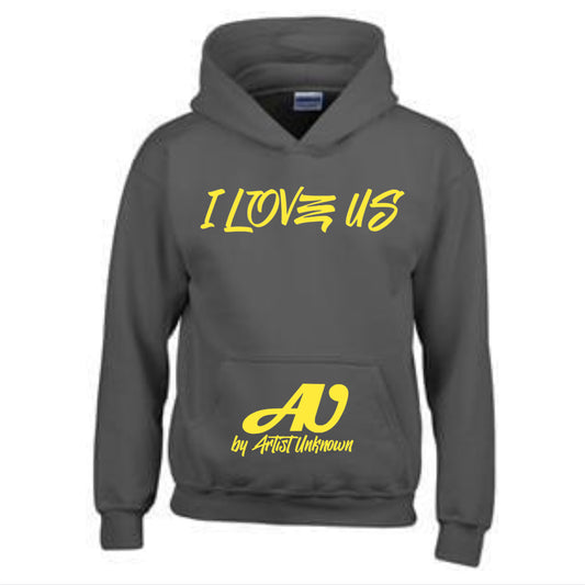 I LOVE US! ( Dark Gray hoodie)