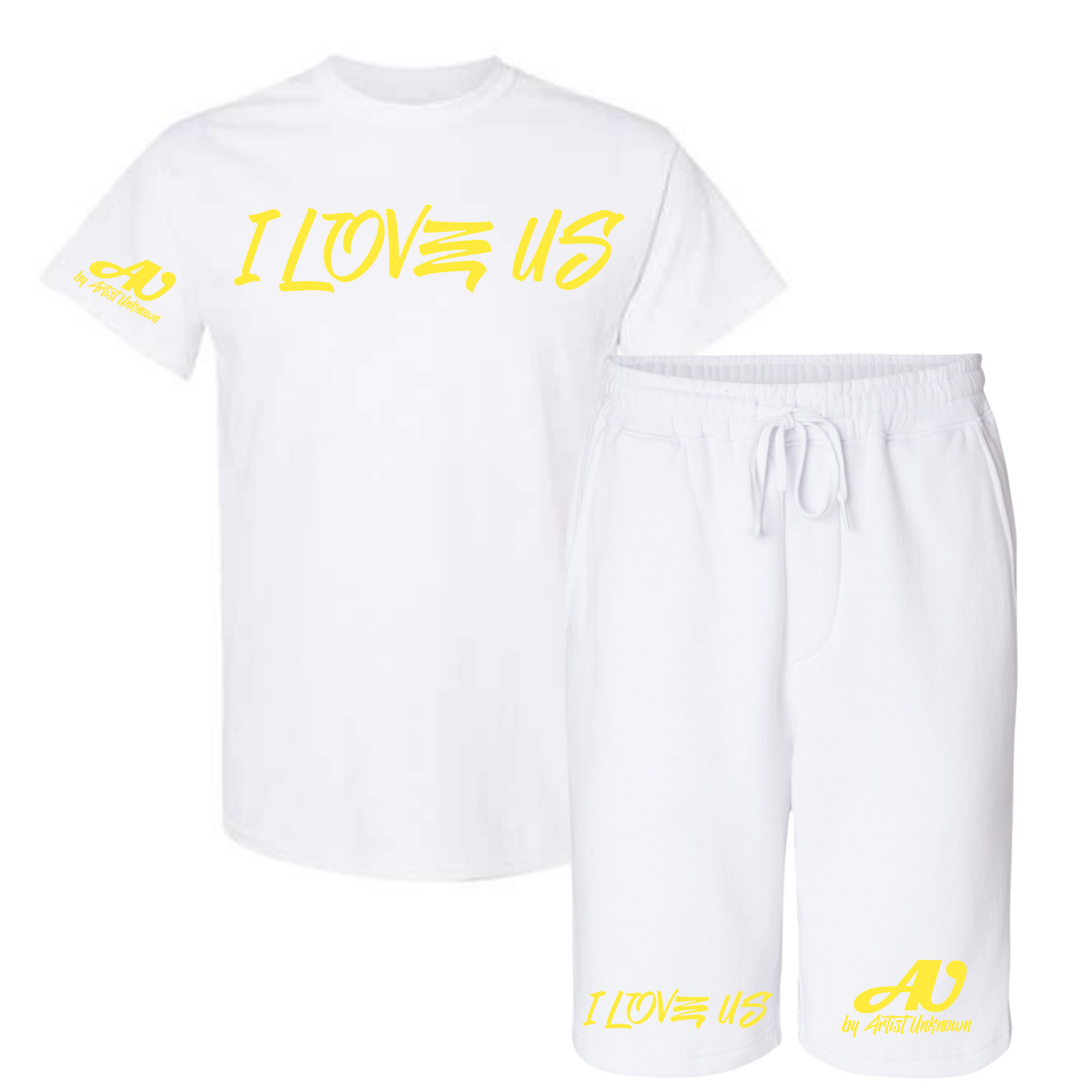 I LOVE US! Tshirt Short set (white)