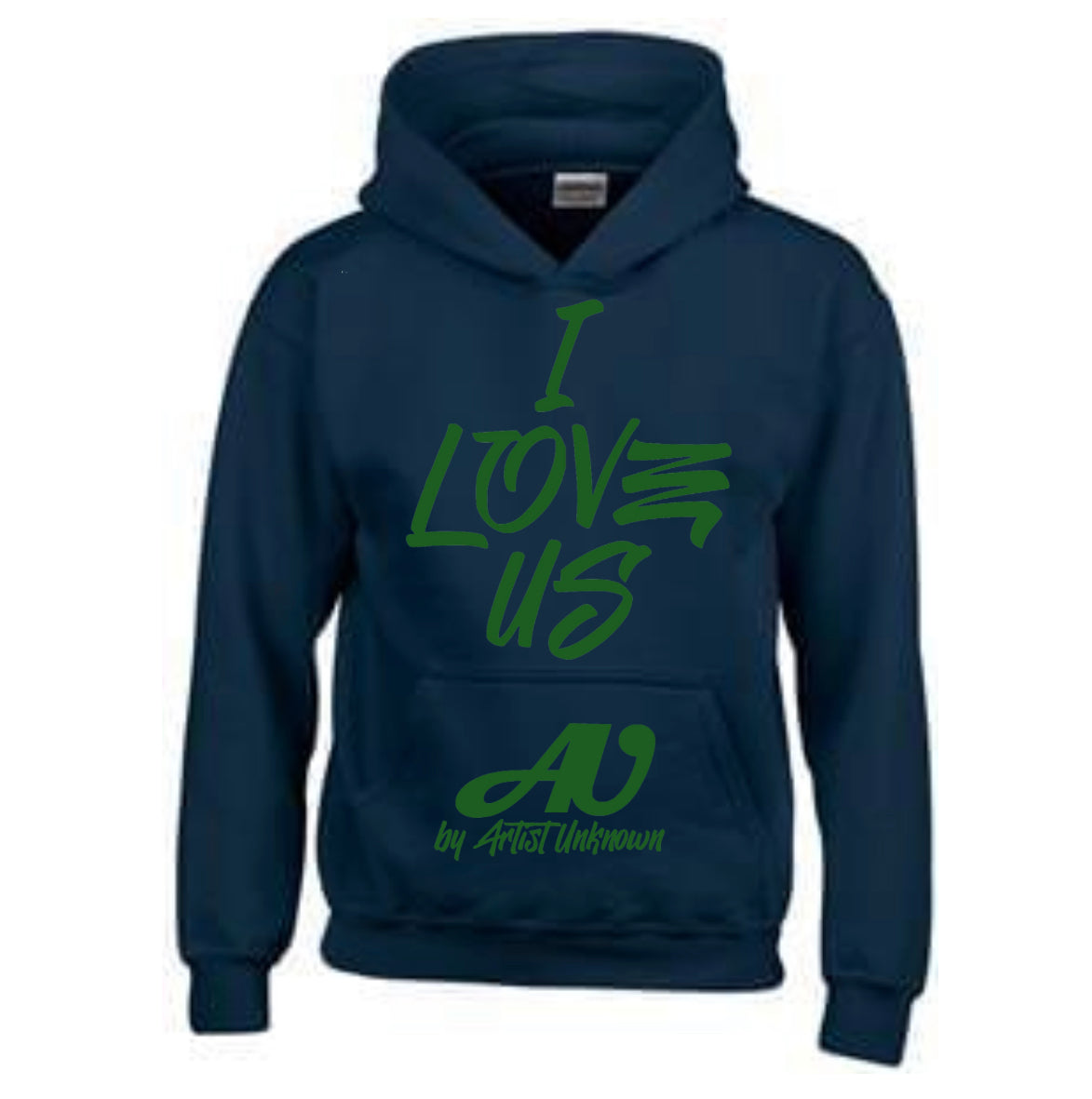 I LOVE US! (navy blue hoodie)