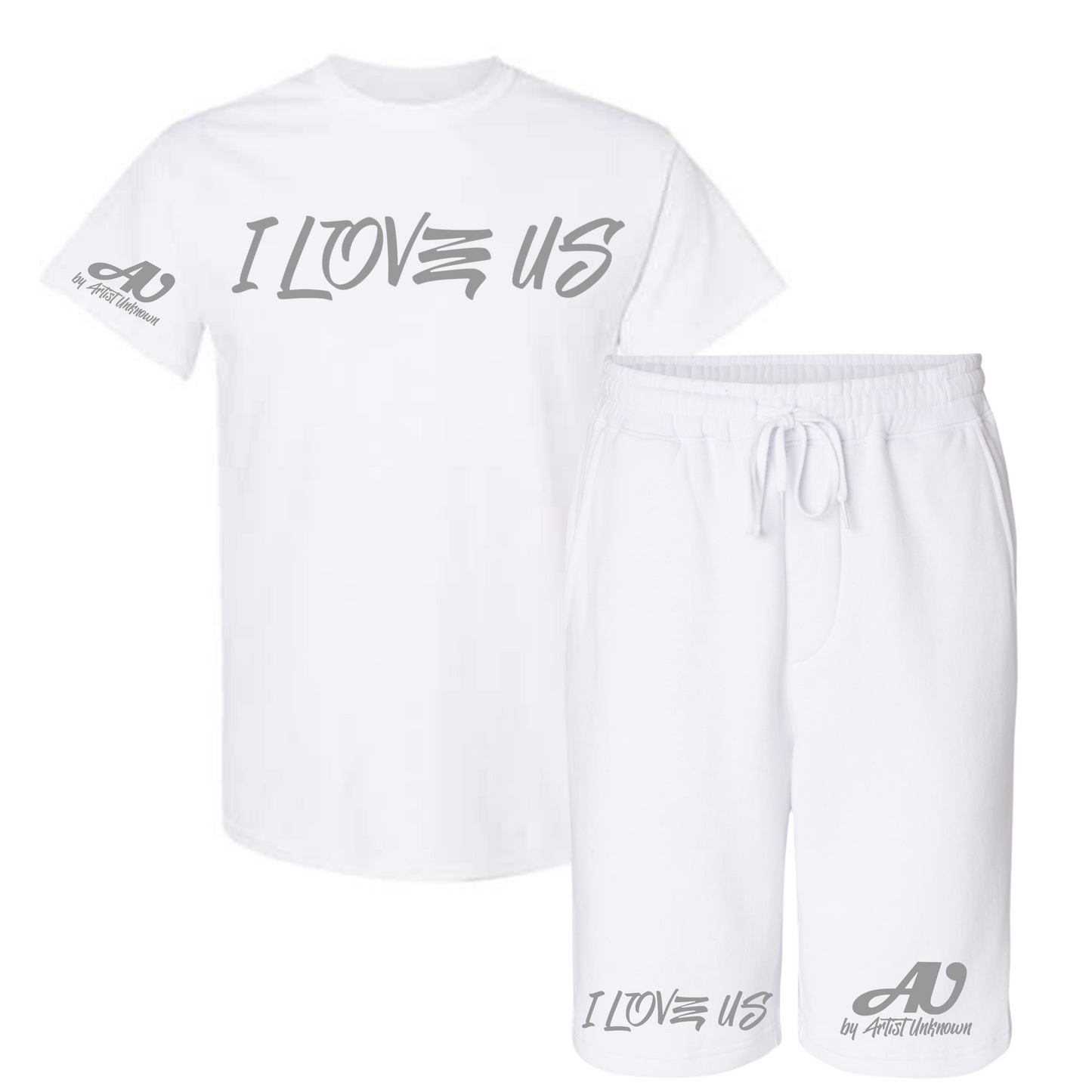 I LOVE US! Tshirt Short set (white)