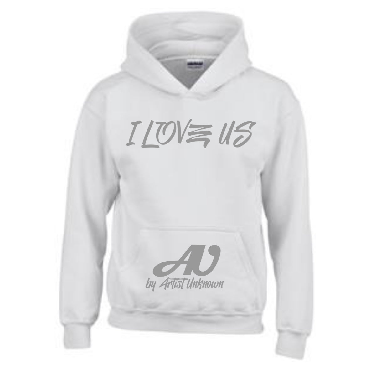I LOVE US! ( white hoodie)