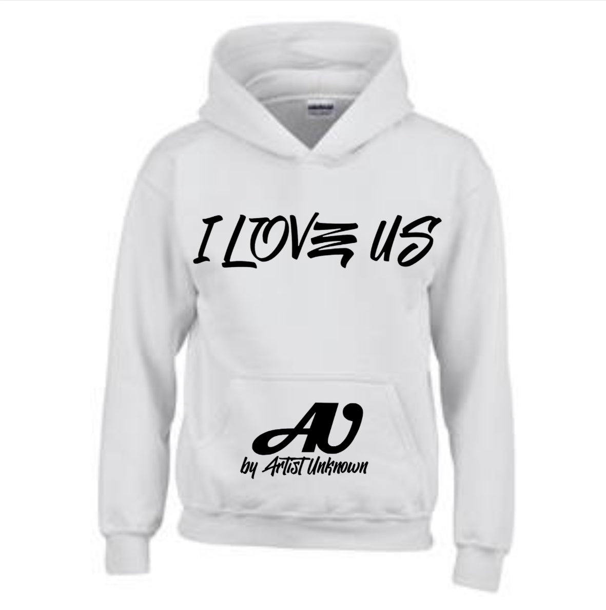 I LOVE US! ( white hoodie)