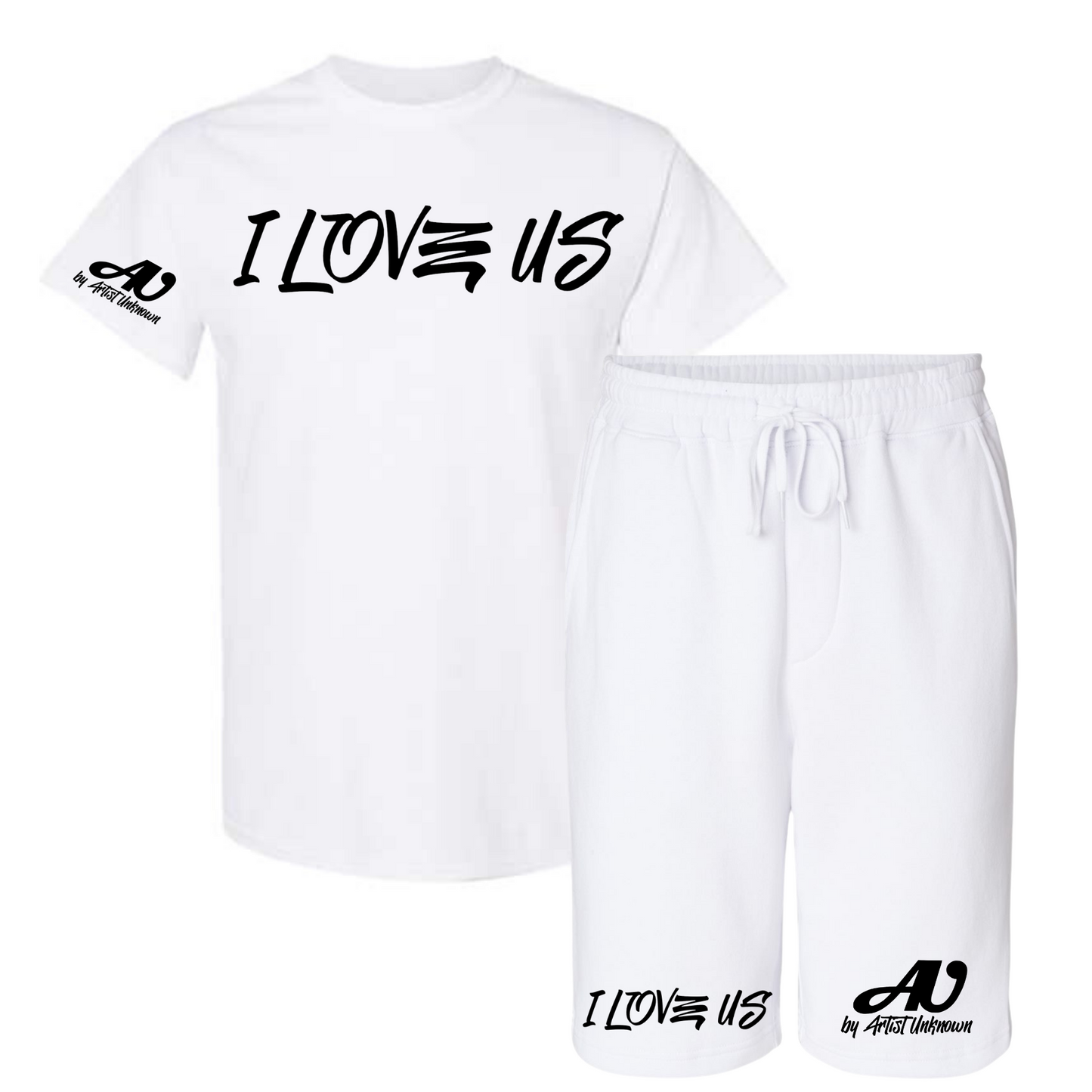I LOVE US! Tshirt Short set (white)