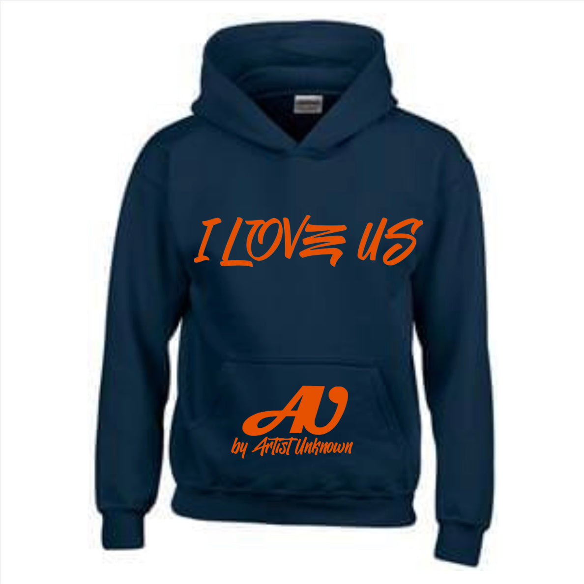 I LOVE US! (navy blue hoodie)