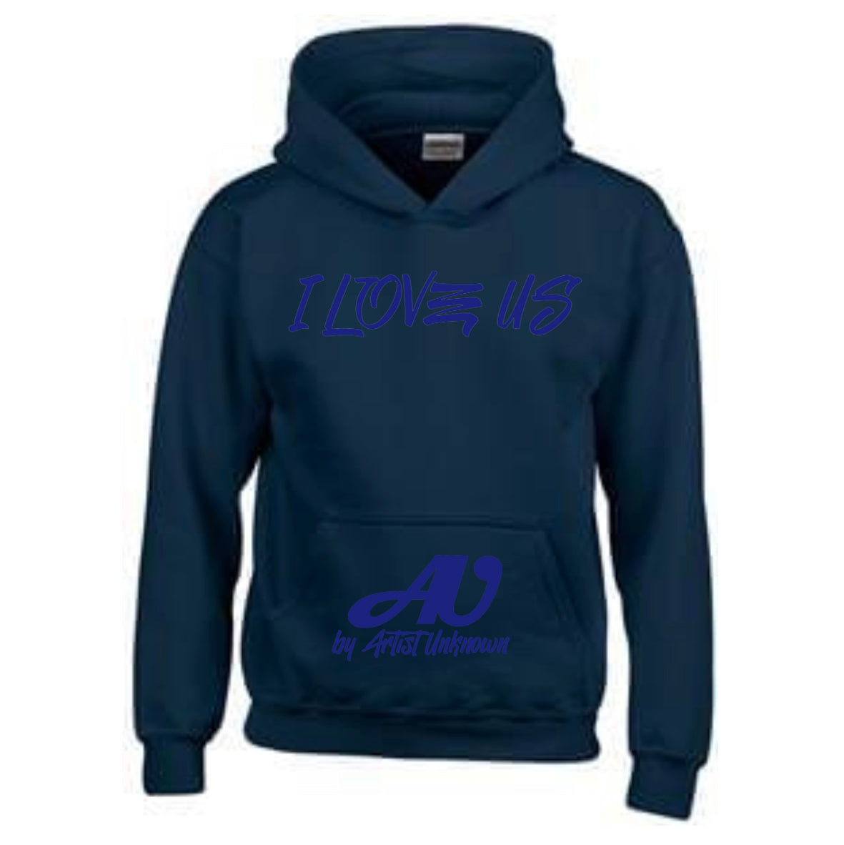 I LOVE US! (navy blue hoodie)