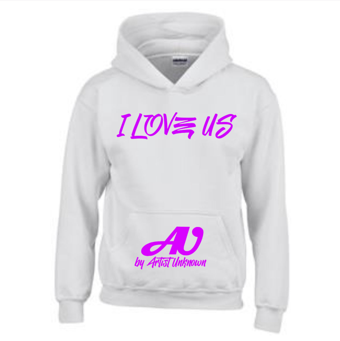 I LOVE US! ( white hoodie)