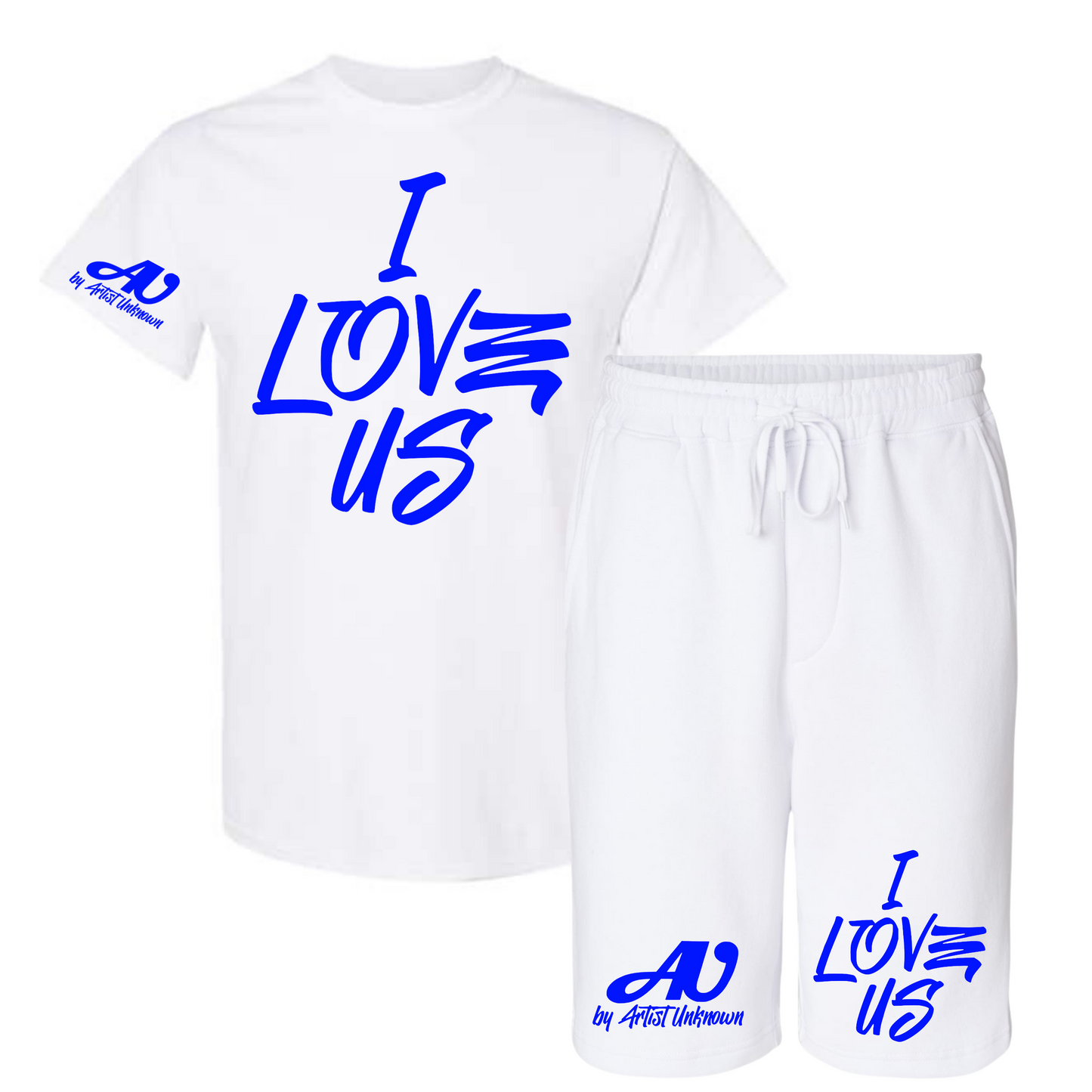 I LOVE US! Tshirt Short set (white)