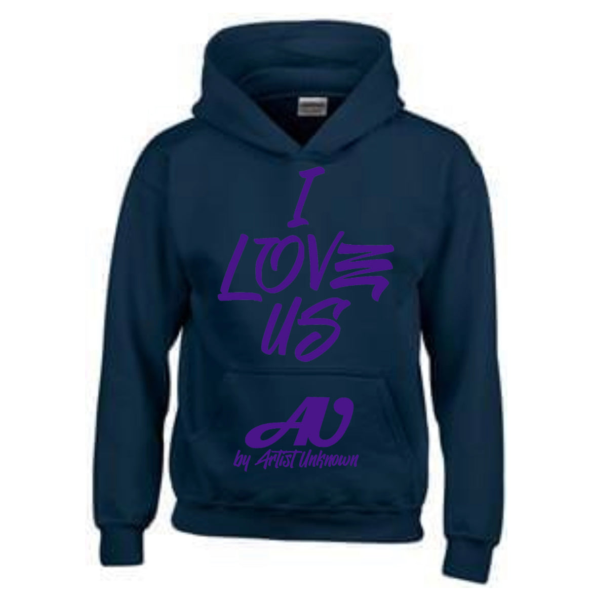 I LOVE US! (navy blue hoodie)