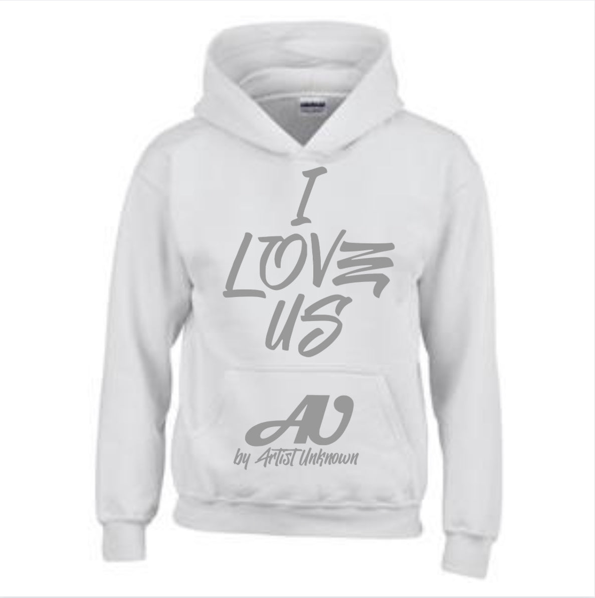 I LOVE US! ( white hoodie)