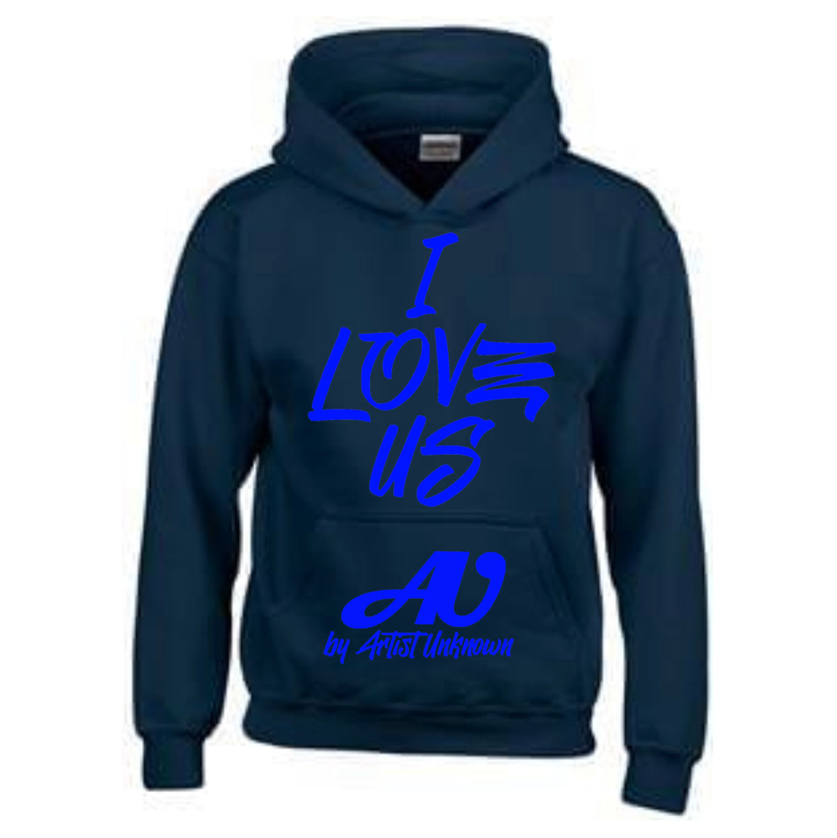 I LOVE US! (navy blue hoodie)