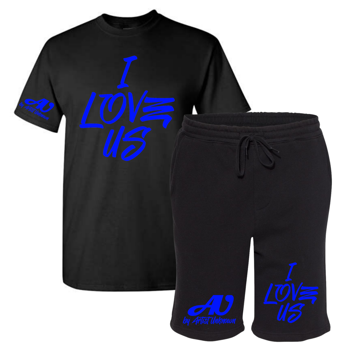 I LOVE US! Tshirt Short set (black)
