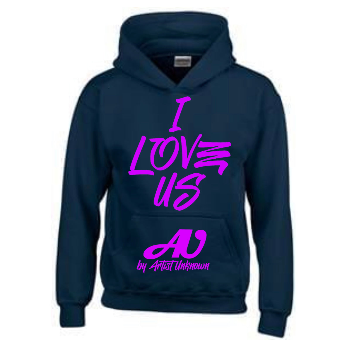 I LOVE US! (navy blue hoodie)