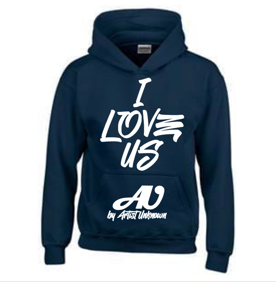 I LOVE US! (navy blue hoodie)