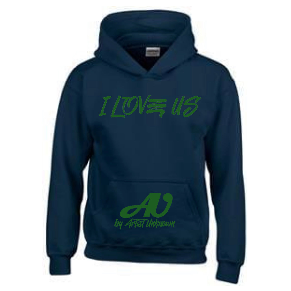 I LOVE US! (navy blue hoodie)