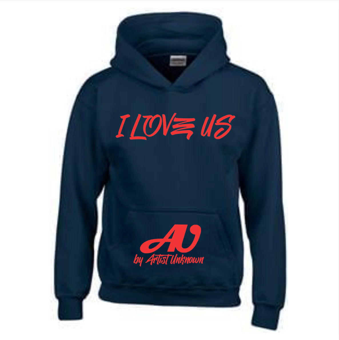 I LOVE US! (navy blue hoodie)