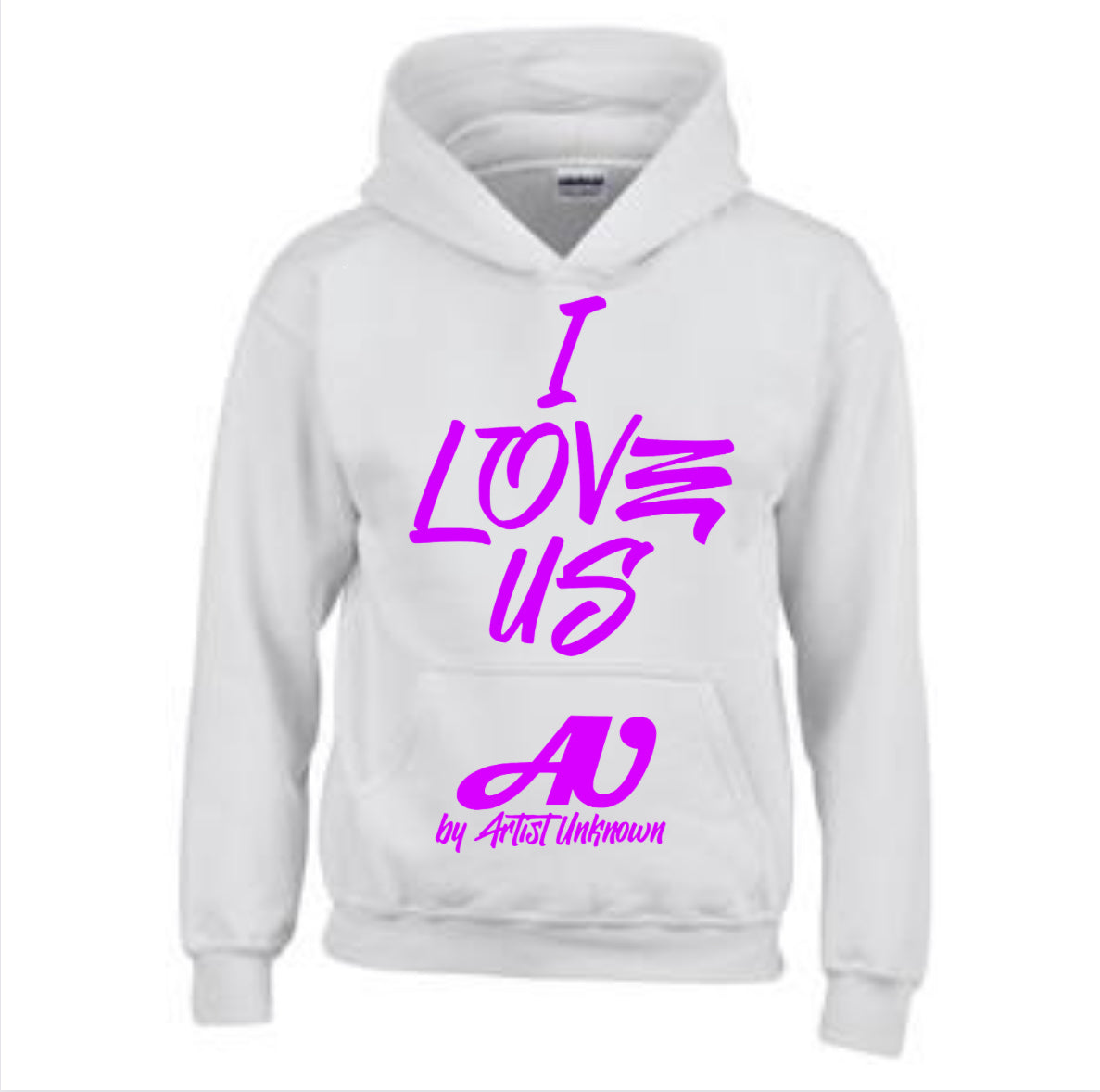 I LOVE US! ( white hoodie)