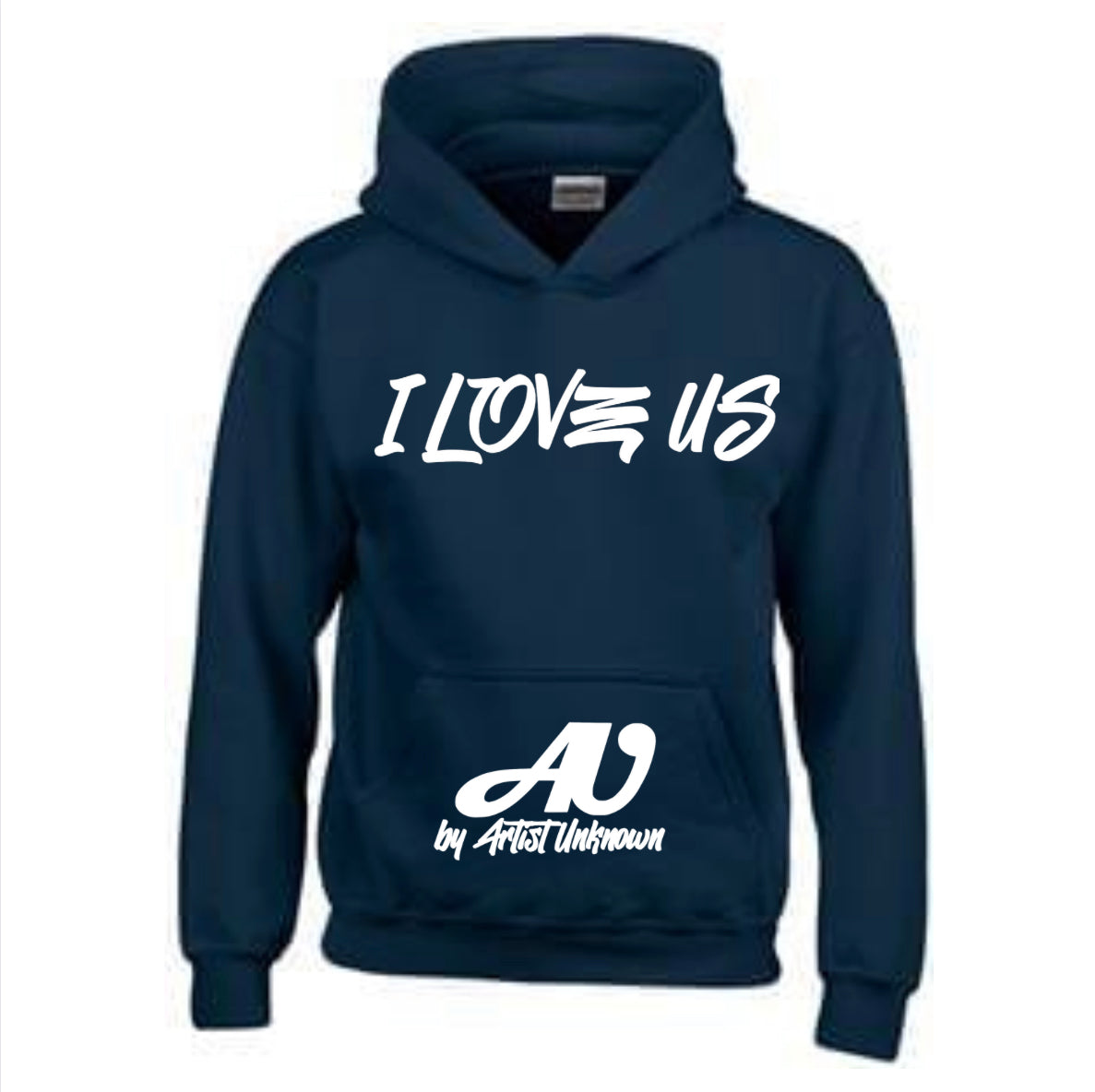 I LOVE US! (navy blue hoodie)