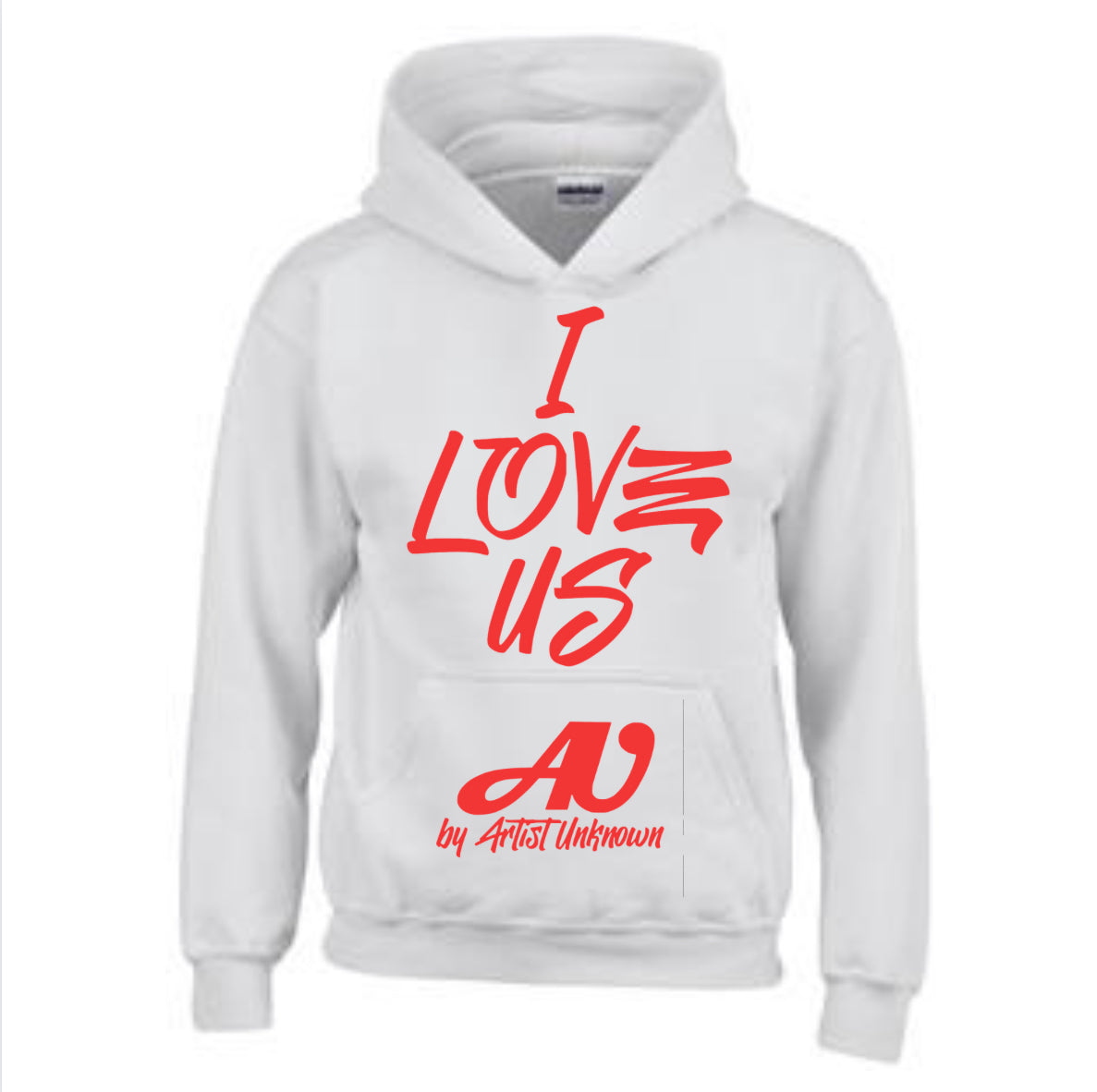 I LOVE US! ( white hoodie)
