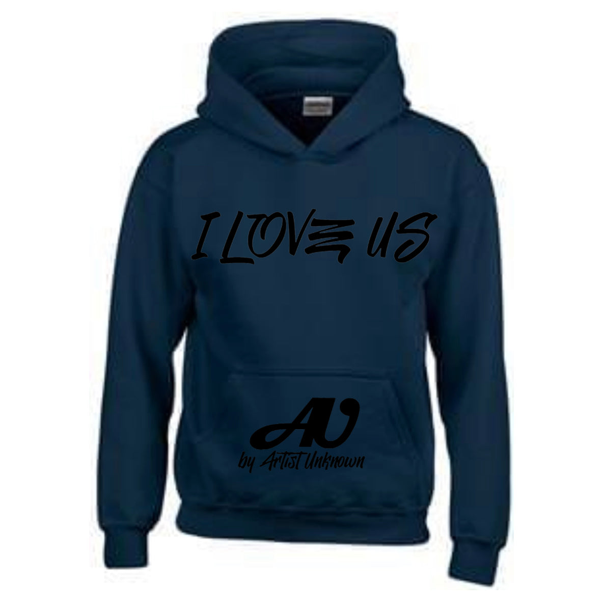 I LOVE US! (navy blue hoodie)