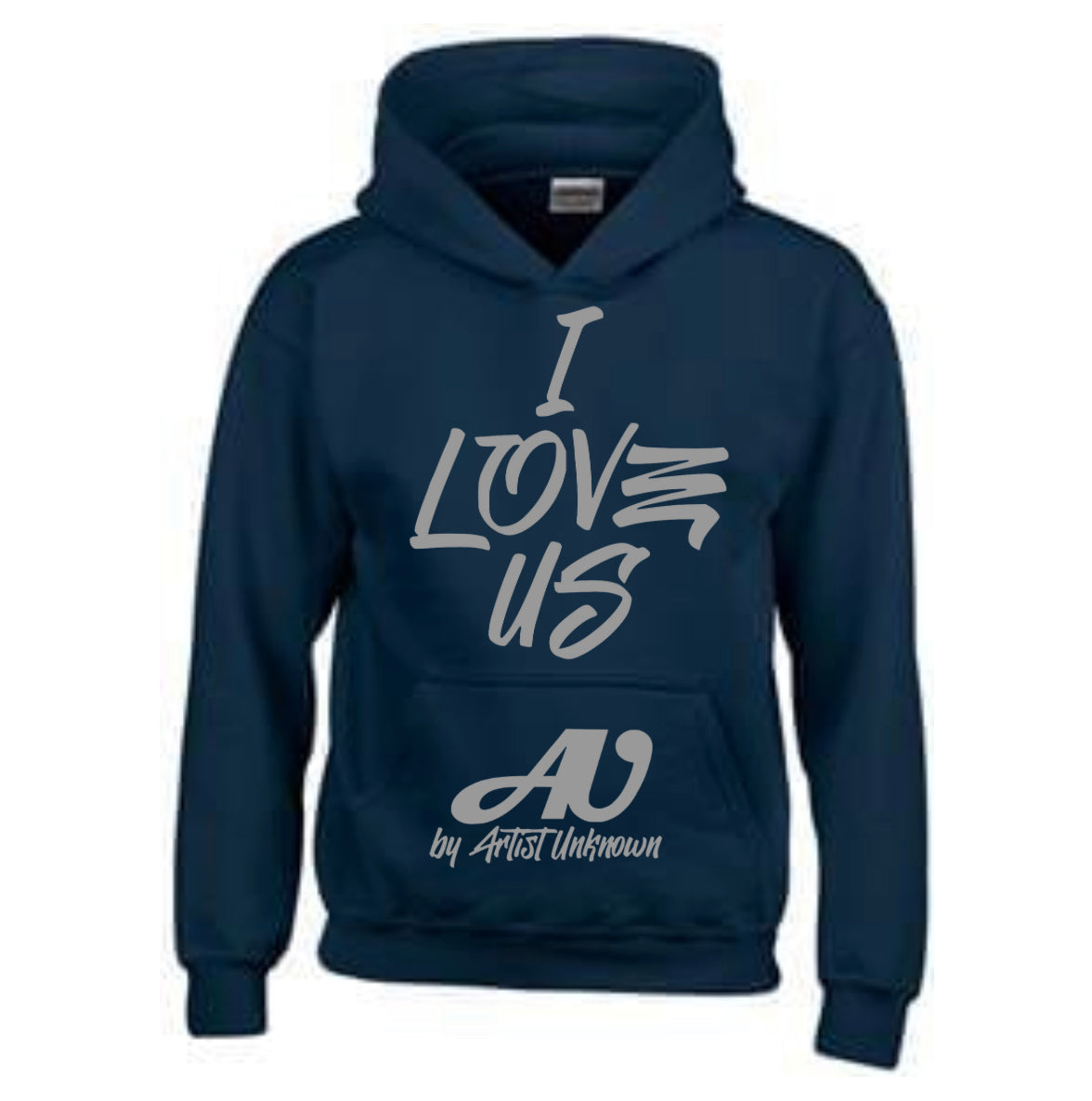 I LOVE US! (navy blue hoodie)