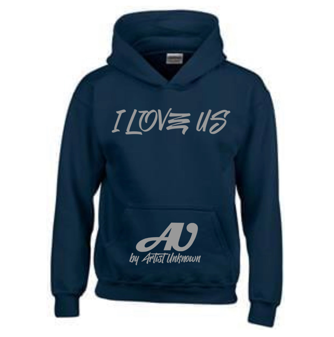 I LOVE US! (navy blue hoodie)