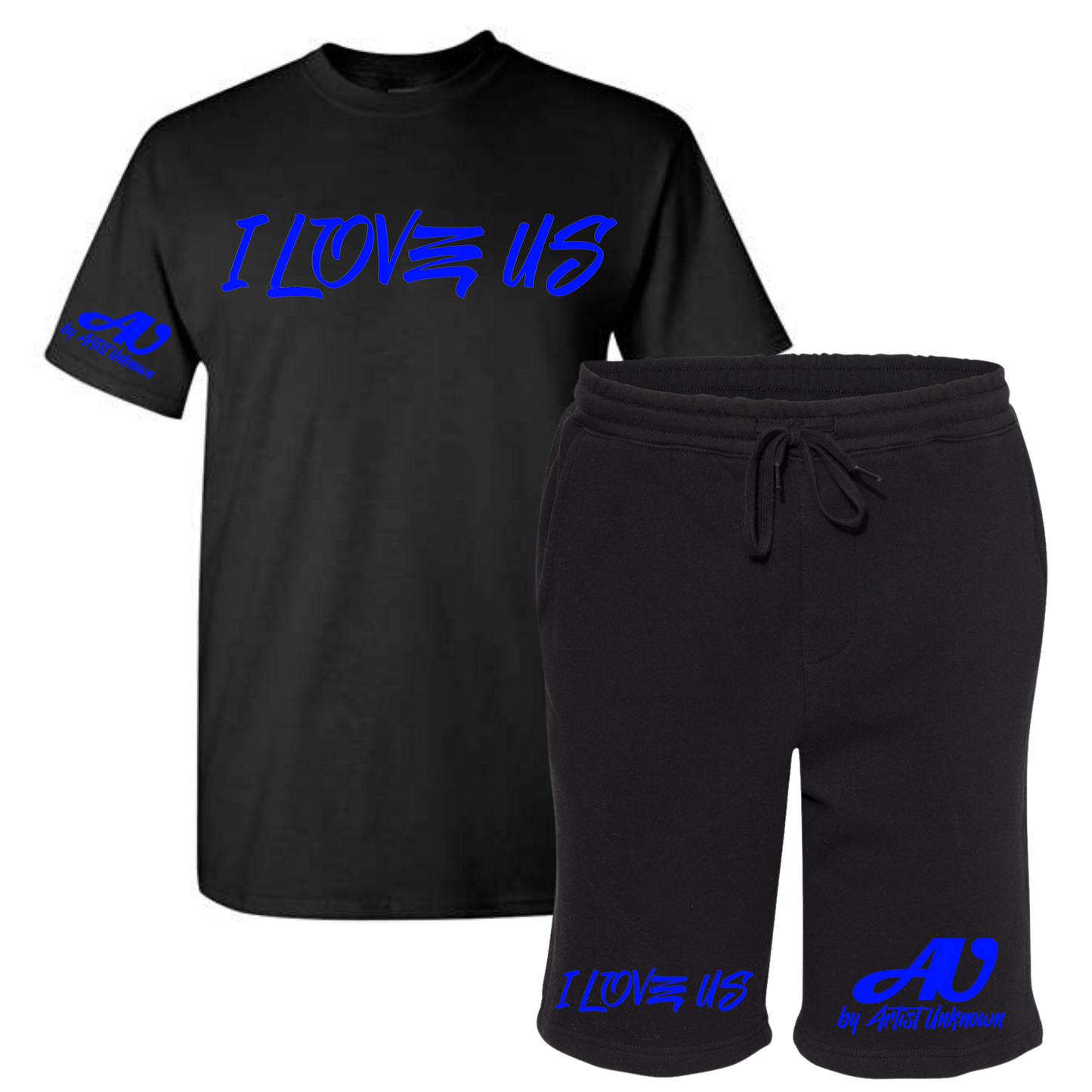 I LOVE US! Tshirt Short set (black)