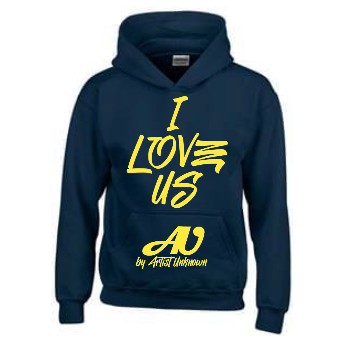 I LOVE US! (navy blue hoodie)