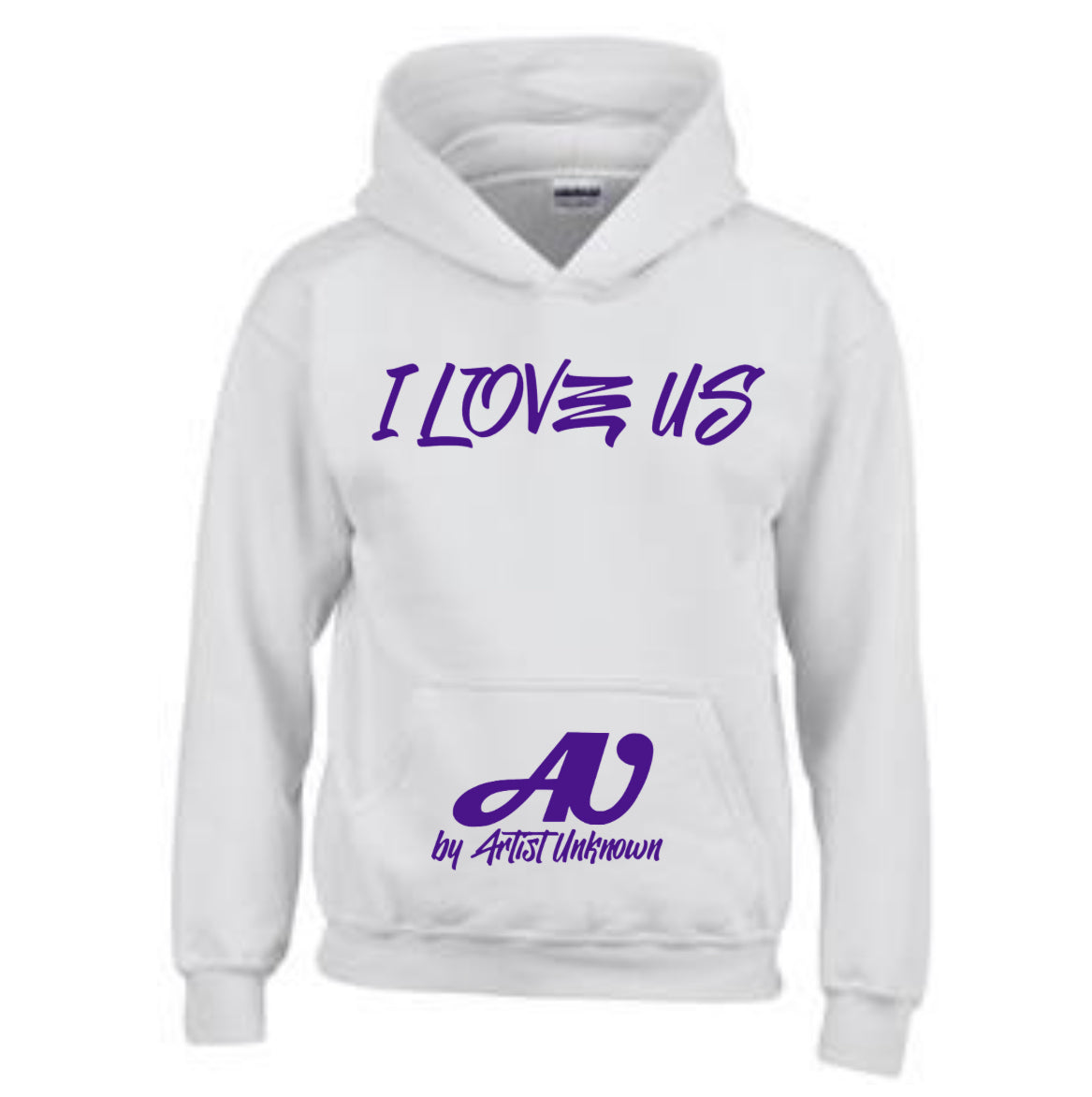 I LOVE US! ( white hoodie)