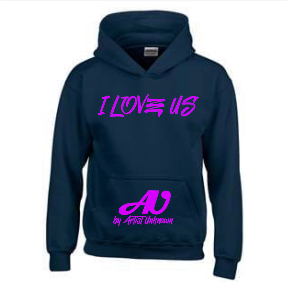 I LOVE US! (navy blue hoodie)