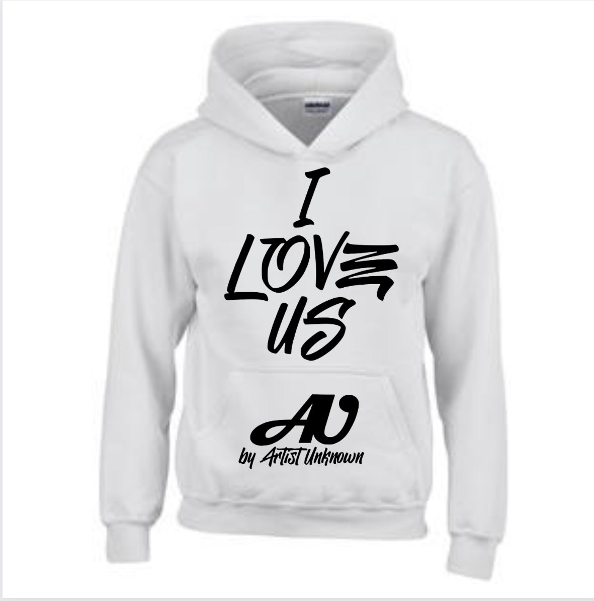 I LOVE US! ( white hoodie)