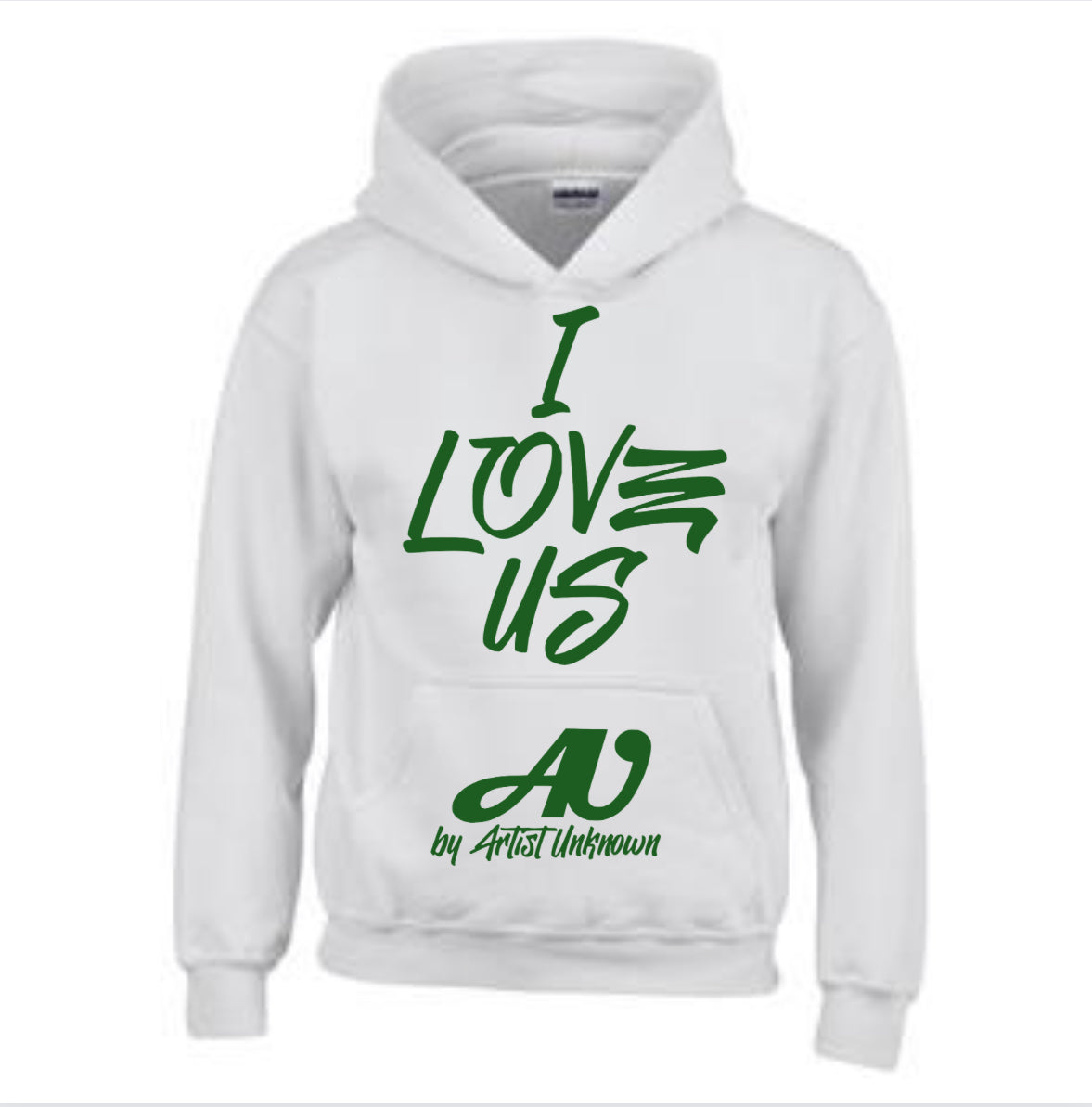 I LOVE US! ( white hoodie)