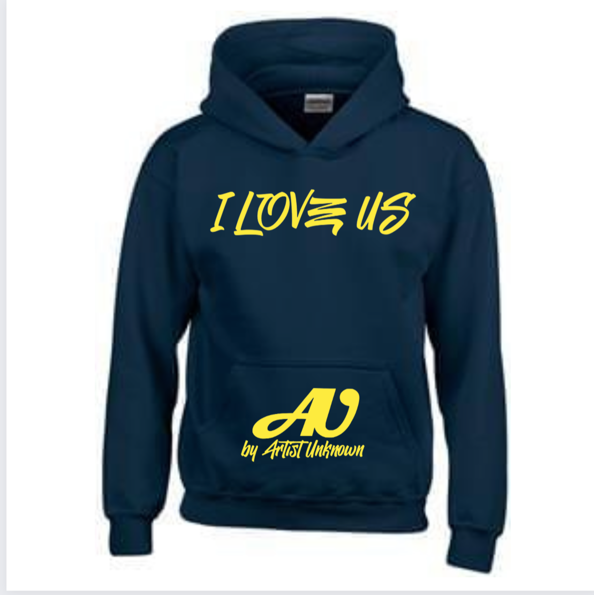 I LOVE US! (navy blue hoodie)