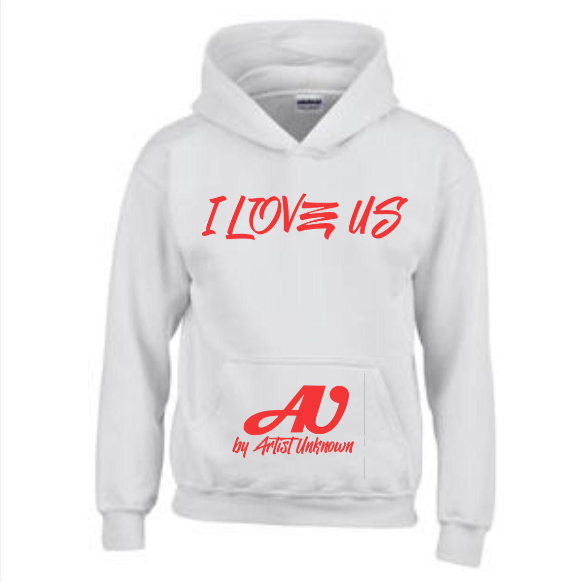 I LOVE US! ( white hoodie)