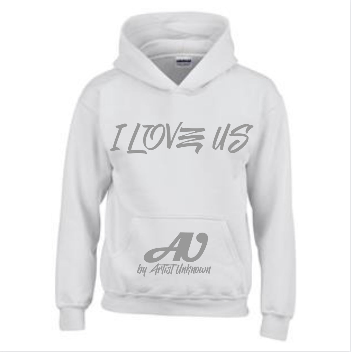 I LOVE US! ( white hoodie)