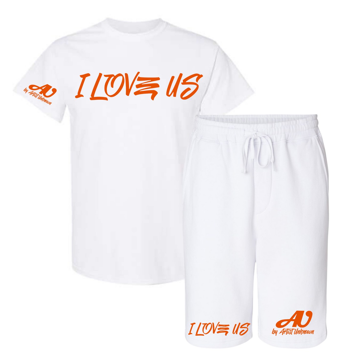 I LOVE US! Tshirt Short set (white)