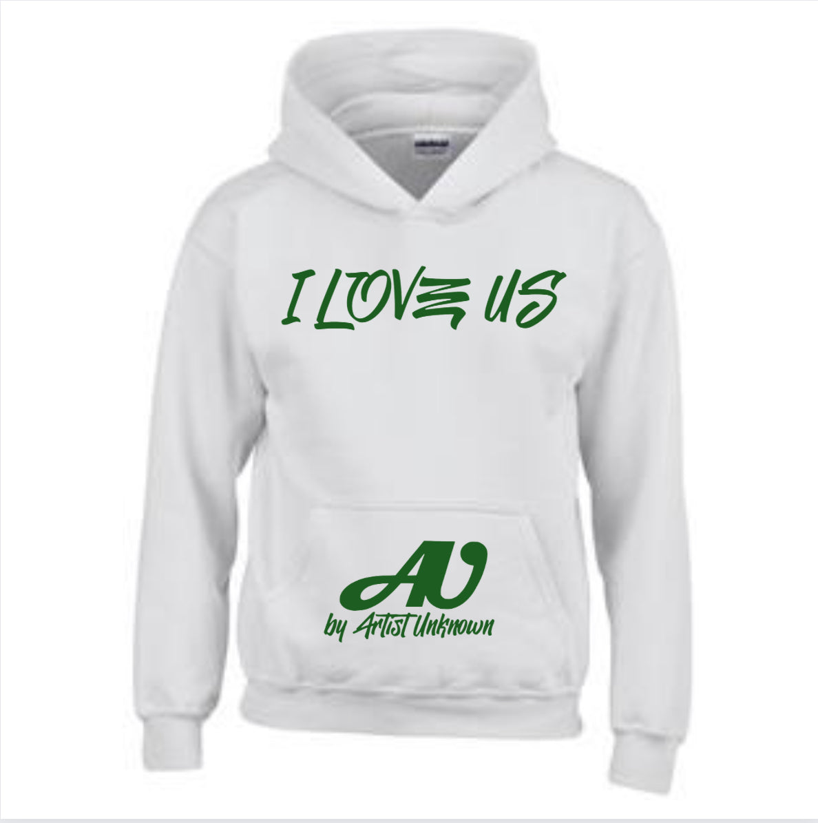 I LOVE US! ( white hoodie)